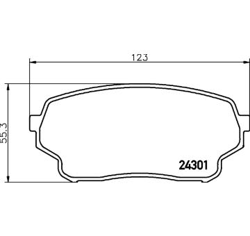Sada brzdových destiček, kotoučová brzda HELLA PAGID 8DB 355 006-941