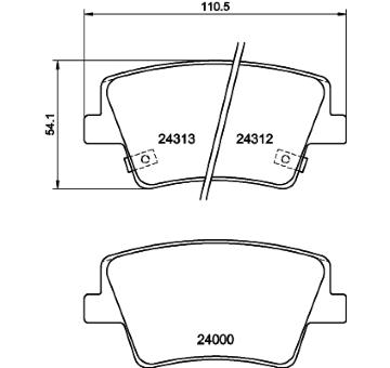 Sada brzdových destiček, kotoučová brzda HELLA PAGID 8DB 355 040-041