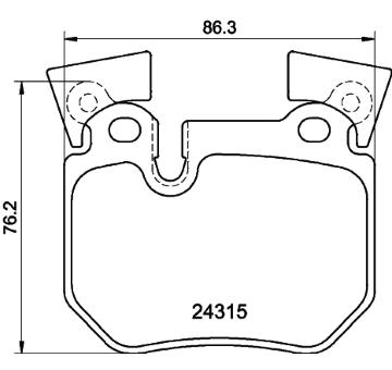 Sada brzdových destiček, kotoučová brzda HELLA PAGID 8DB 355 012-551