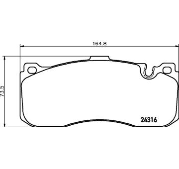 Sada brzdových destiček, kotoučová brzda HELLA PAGID 8DB 355 014-041