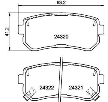 Sada brzdových destiček, kotoučová brzda HELLA PAGID 8DB 355 006-961