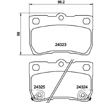 Sada brzdových destiček, kotoučová brzda HELLA PAGID 8DB 355 006-971