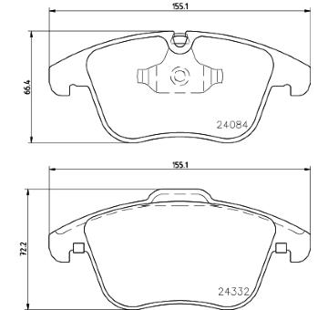 Sada brzdových destiček, kotoučová brzda HELLA PAGID 8DB 355 013-731