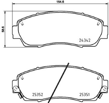 Sada brzdových destiček, kotoučová brzda HELLA PAGID 8DB 355 019-761