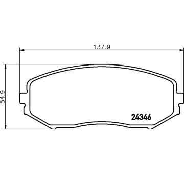 Sada brzdových destiček, kotoučová brzda HELLA PAGID 8DB 355 012-351