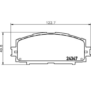 Sada brzdových destiček, kotoučová brzda HELLA PAGID 8DB 355 012-361