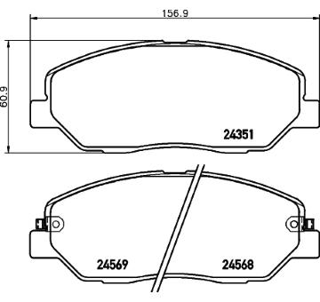 Sada brzdových destiček, kotoučová brzda HELLA PAGID 8DB 355 012-371