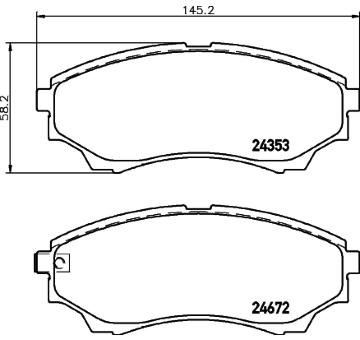 Sada brzdových destiček, kotoučová brzda HELLA PAGID 8DB 355 012-381