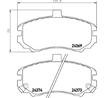Sada brzdových destiček, kotoučová brzda HELLA PAGID 8DB 355 012-471