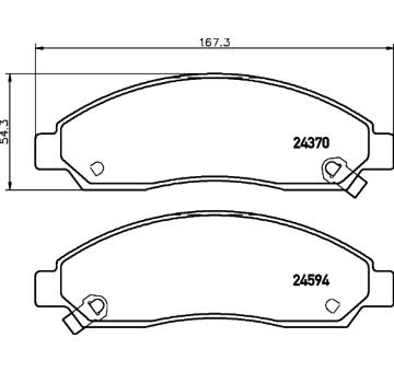 Sada brzdových destiček, kotoučová brzda HELLA PAGID 8DB 355 013-291