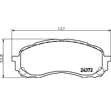 Sada brzdových destiček, kotoučová brzda HELLA PAGID 8DB 355 012-451