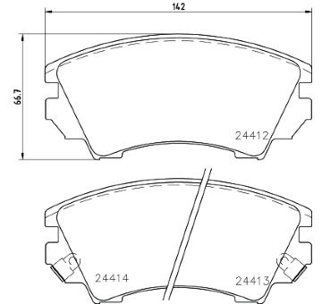 Sada brzdových destiček, kotoučová brzda HELLA PAGID 8DB 355 013-041