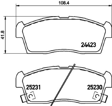 Sada brzdových destiček, kotoučová brzda HELLA PAGID 8DB 355 016-111