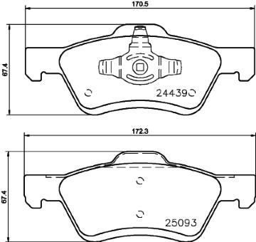 Sada brzdových destiček, kotoučová brzda HELLA PAGID 8DB 355 014-961