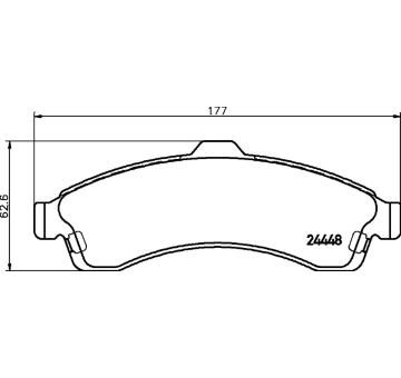 Sada brzdových destiček, kotoučová brzda HELLA PAGID 8DB 355 012-811