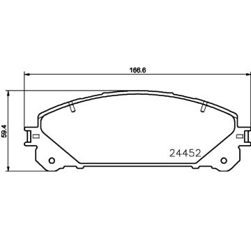 Sada brzdových destiček, kotoučová brzda HELLA PAGID 8DB 355 015-461