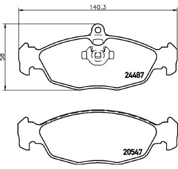Sada brzdových destiček, kotoučová brzda HELLA PAGID 8DB 355 013-031