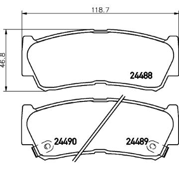 Sada brzdových destiček, kotoučová brzda HELLA PAGID 8DB 355 013-081