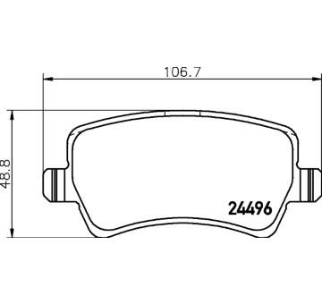 Sada brzdových destiček, kotoučová brzda HELLA PAGID 8DB 355 025-401