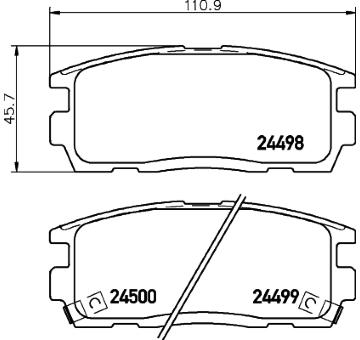 Sada brzdových destiček, kotoučová brzda HELLA PAGID 8DB 355 012-951
