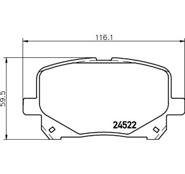 Sada brzdových destiček, kotoučová brzda HELLA PAGID 8DB 355 013-161