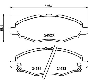 Sada brzdových destiček, kotoučová brzda HELLA PAGID 8DB 355 013-181