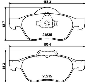 Sada brzdových destiček, kotoučová brzda HELLA PAGID 8DB 355 013-271