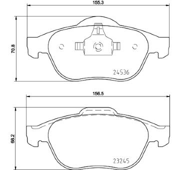 Sada brzdových destiček, kotoučová brzda HELLA PAGID 8DB 355 013-241