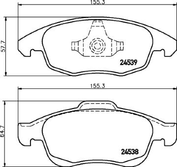 Sada brzdových destiček, kotoučová brzda HELLA PAGID 8DB 355 013-341