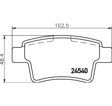 Sada brzdových destiček, kotoučová brzda HELLA PAGID 8DB 355 013-361