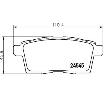 Sada brzdových destiček, kotoučová brzda HELLA PAGID 8DB 355 013-261