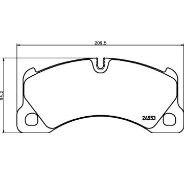 Sada brzdových destiček, kotoučová brzda HELLA PAGID 8DB 355 014-151