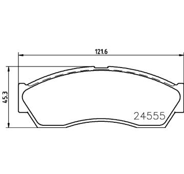 Sada brzdových destiček, kotoučová brzda HELLA PAGID 8DB 355 013-431