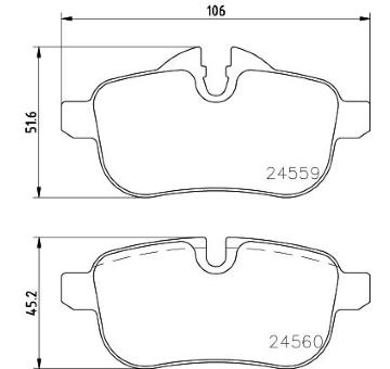 Sada brzdových destiček, kotoučová brzda HELLA PAGID 8DB 355 014-621