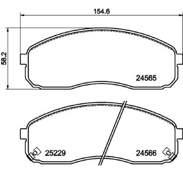 Sada brzdových destiček, kotoučová brzda HELLA PAGID 8DB 355 019-581