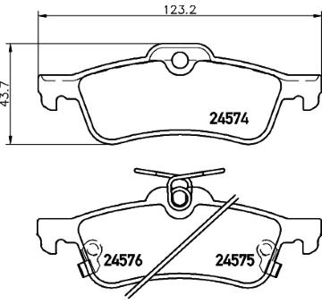 Sada brzdových destiček, kotoučová brzda HELLA PAGID 8DB 355 013-461