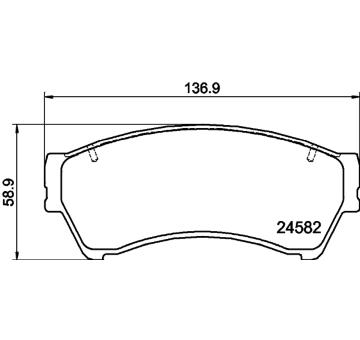 Sada brzdových destiček, kotoučová brzda HELLA PAGID 8DB 355 013-701