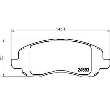 Sada brzdových destiček, kotoučová brzda HELLA PAGID 8DB 355 013-491