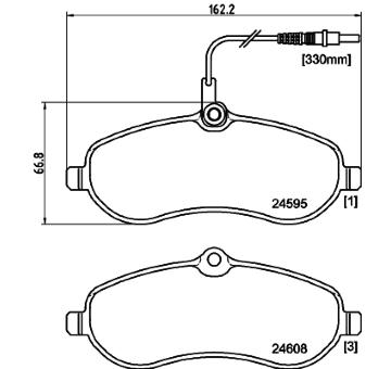 Sada brzdových destiček, kotoučová brzda HELLA PAGID 8DB 355 013-411