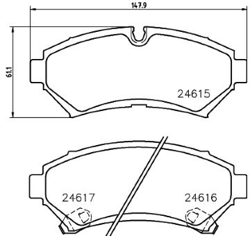 Sada brzdových destiček, kotoučová brzda HELLA PAGID 8DB 355 013-501