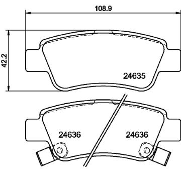 Sada brzdových destiček, kotoučová brzda HELLA PAGID 8DB 355 013-591