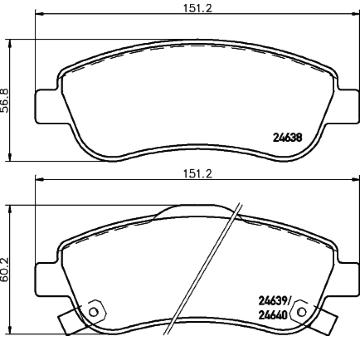 Sada brzdových destiček, kotoučová brzda HELLA PAGID 8DB 355 013-611