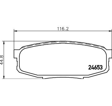 Sada brzdových destiček, kotoučová brzda HELLA PAGID 8DB 355 013-771