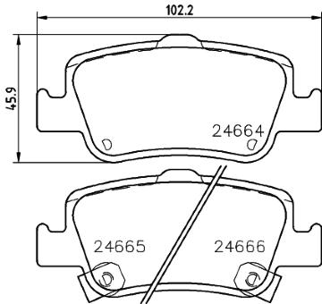 Sada brzdových destiček, kotoučová brzda HELLA PAGID 8DB 355 013-571