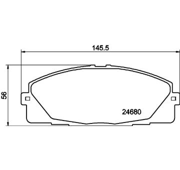 Sada brzdových destiček, kotoučová brzda HELLA PAGID 8DB 355 015-831