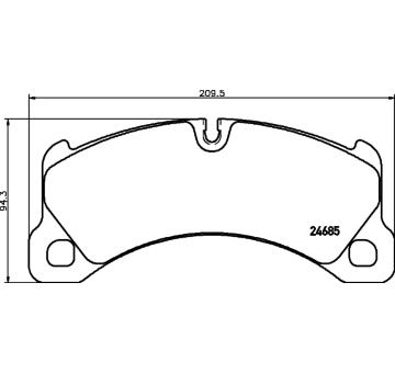 Sada brzdových destiček, kotoučová brzda HELLA PAGID 8DB 355 015-131