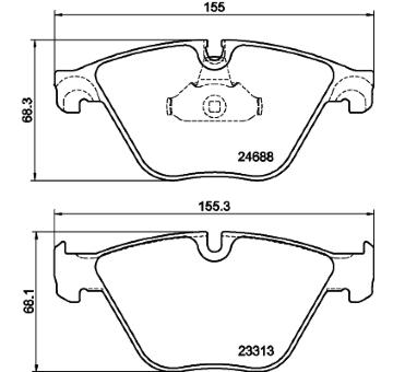 Sada brzdových destiček, kotoučová brzda HELLA PAGID 8DB 355 015-261