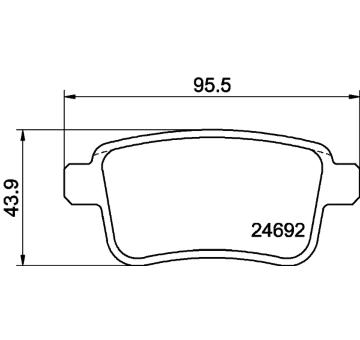 Sada brzdových destiček, kotoučová brzda HELLA PAGID 8DB 355 013-971