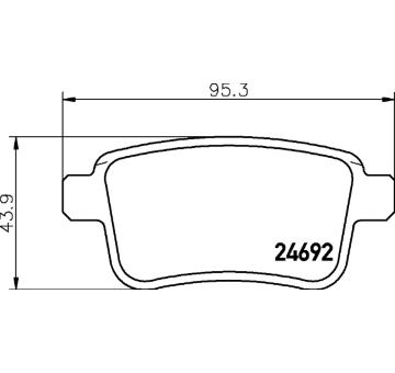 Sada brzdových destiček, kotoučová brzda HELLA PAGID 8DB 355 020-641