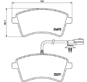 Sada brzdových destiček, kotoučová brzda HELLA PAGID 8DB 355 016-241